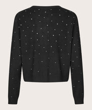 Load image into Gallery viewer, LUCINDIA RHINESTONE CARDIGAN - BLACK