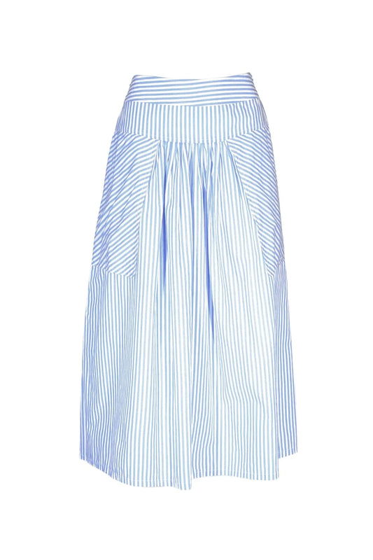 RAYA STRIPED SKIRT - LIGHT BLUE