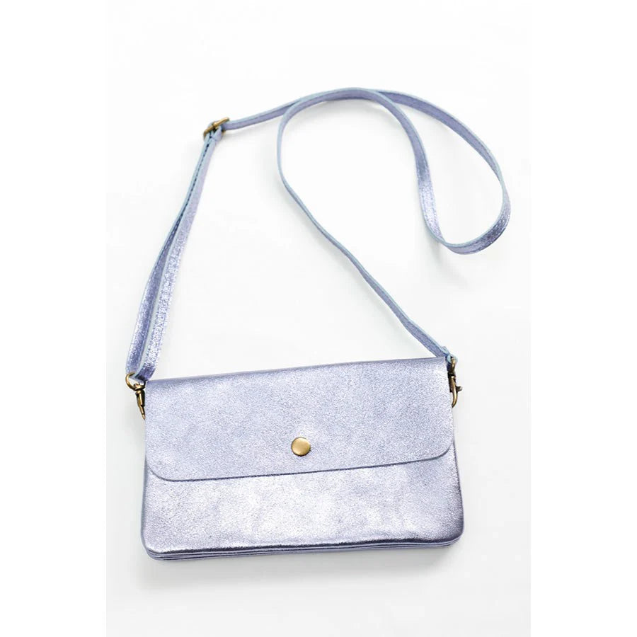 METALLIC MEDIUM TOTE - LILAC