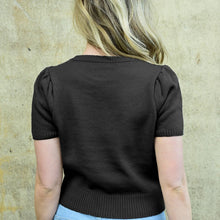 Load image into Gallery viewer, BOW-DELICIOUS TOP - BLACK