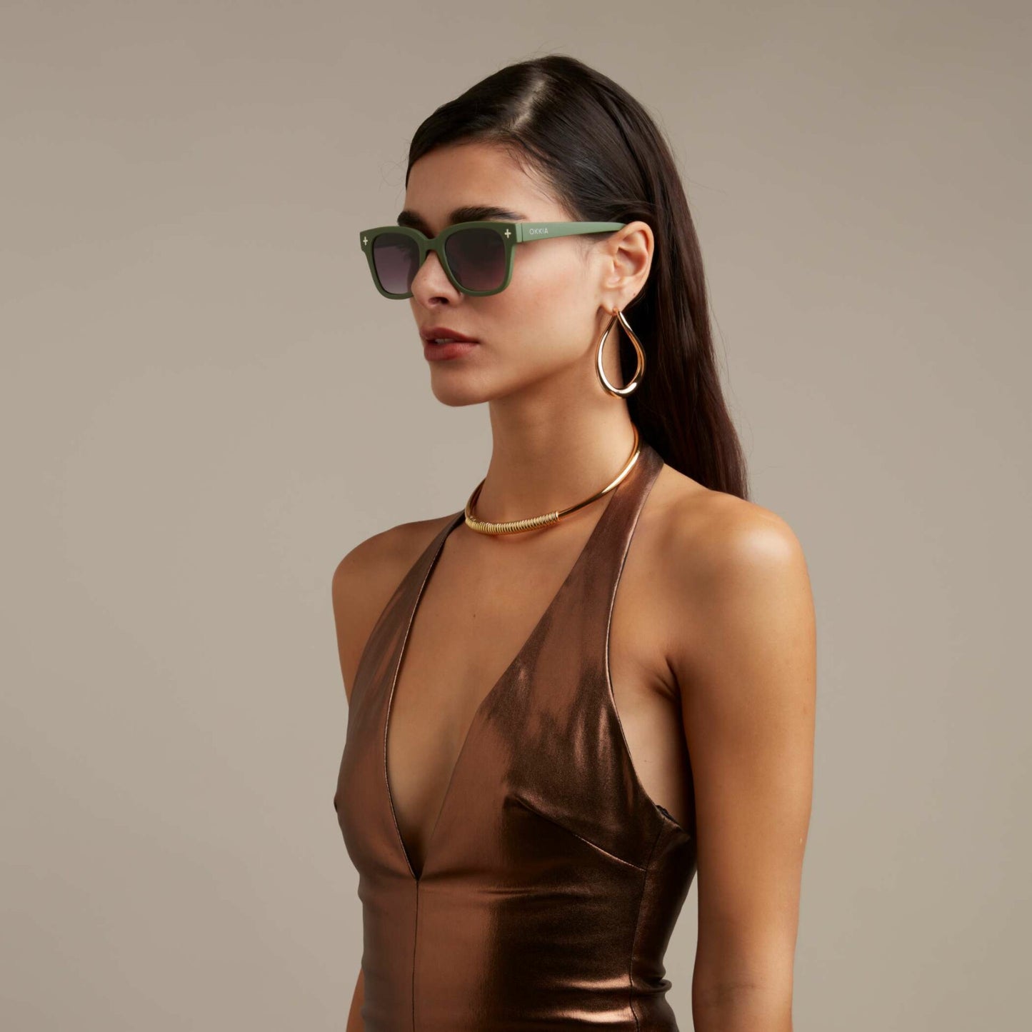GIOVANNI UNISEX SUNGLASSES - GREEN