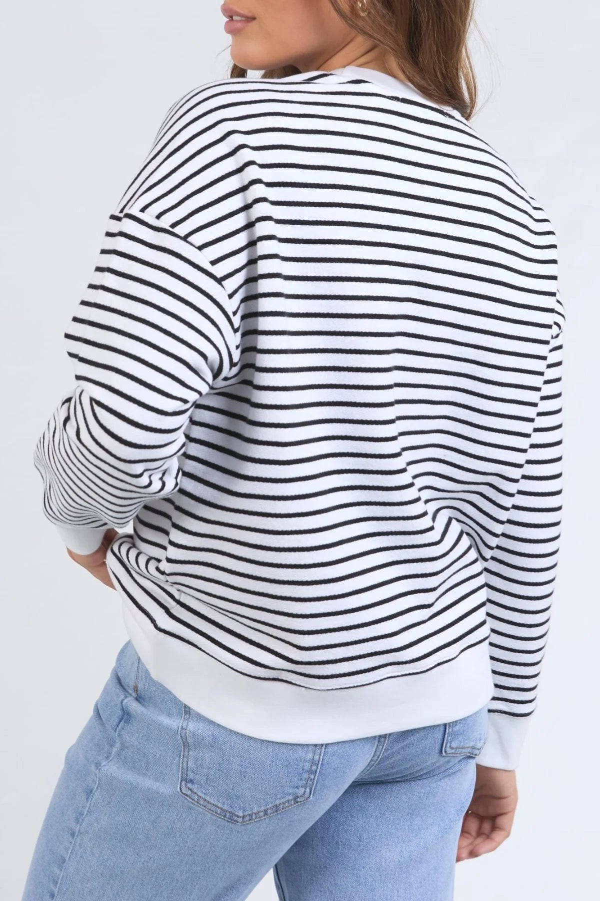 ORIGINAL STRIPE CREW - WHITE / BLACK