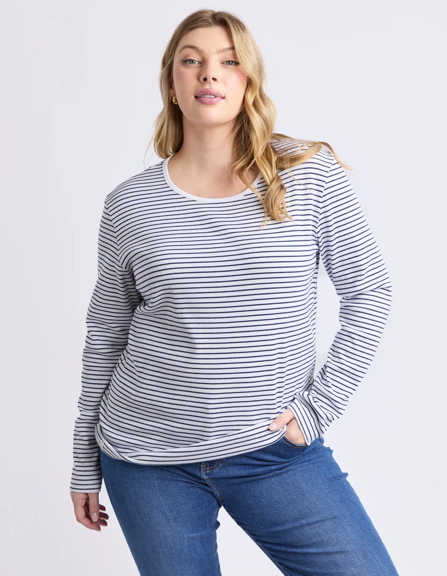 HAYLEY RIB LONG SLEEVE TEE