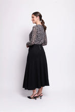 Load image into Gallery viewer, WOOL THE WORLD SKIRT - BLACK