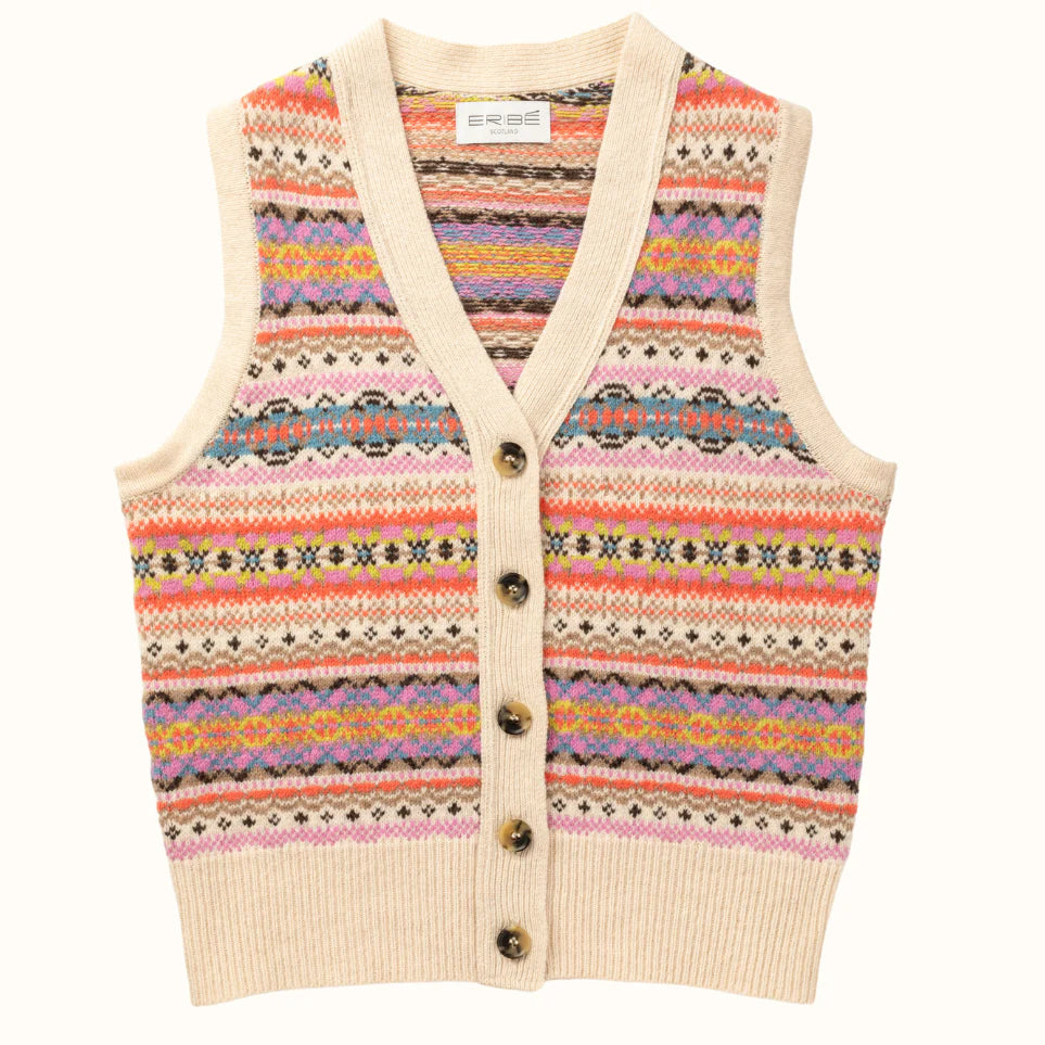 KINROSS WAISTCOAT - CORAL