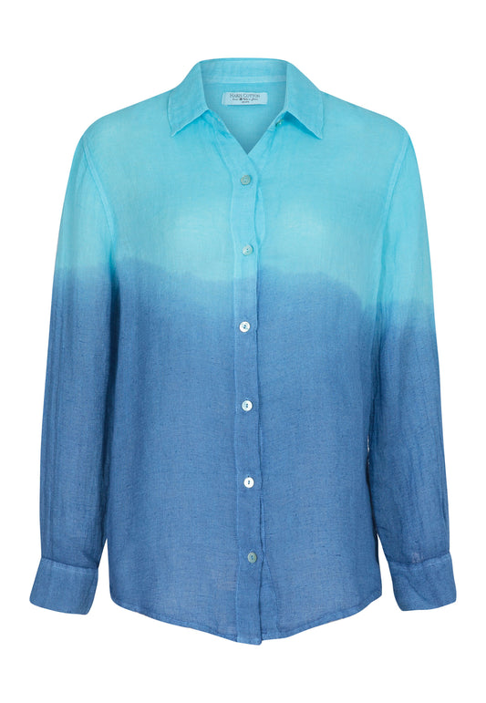 BUTTON LINEN GAUZE SHIRT