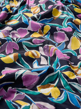 Load image into Gallery viewer, FLOWER WEAVE TOP - COLLAGED TULIPS MARITIME