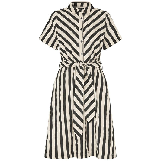 TULLE MIDI DRESS - BLACK STRIPE