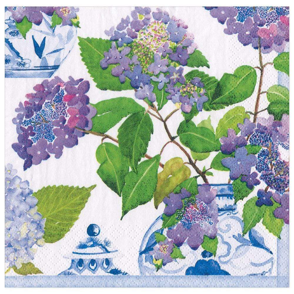 HYDRANGEAS AND PORCELAIN LUNCH NAPKINS