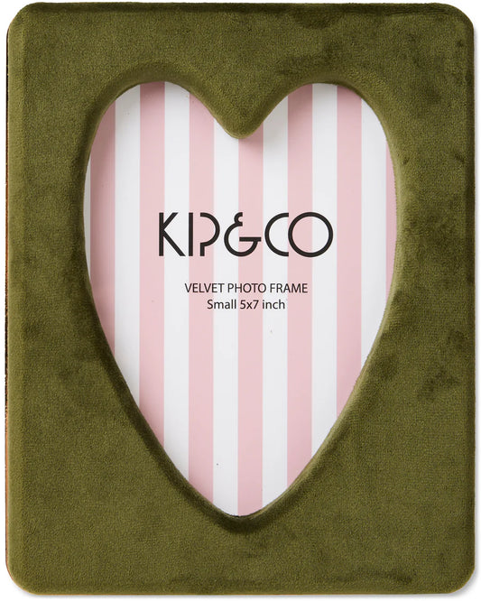 CAMPSITE HEART VELVET PHOTO FRAME 4X6