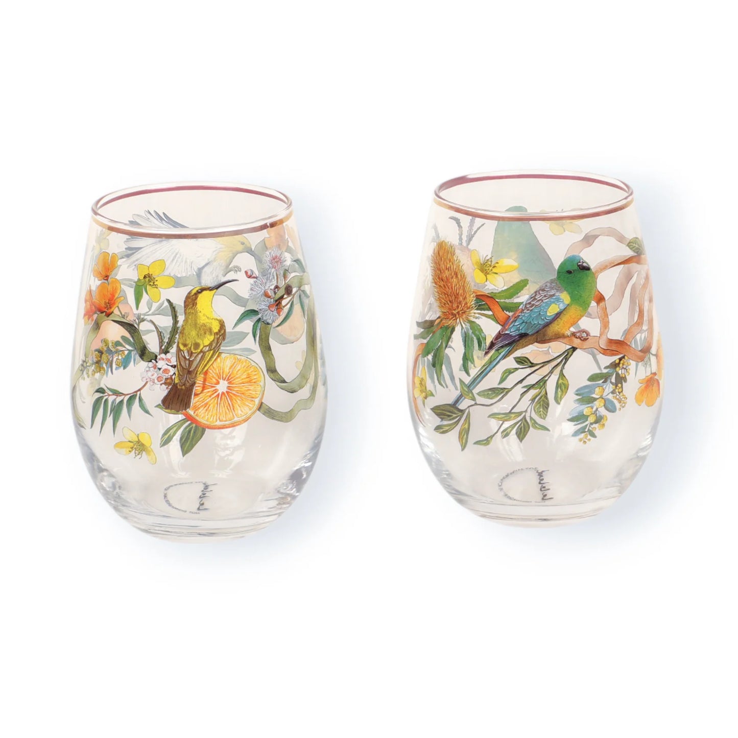 SET 2 GLASS TUMBLERS - GOLDEN HOUR