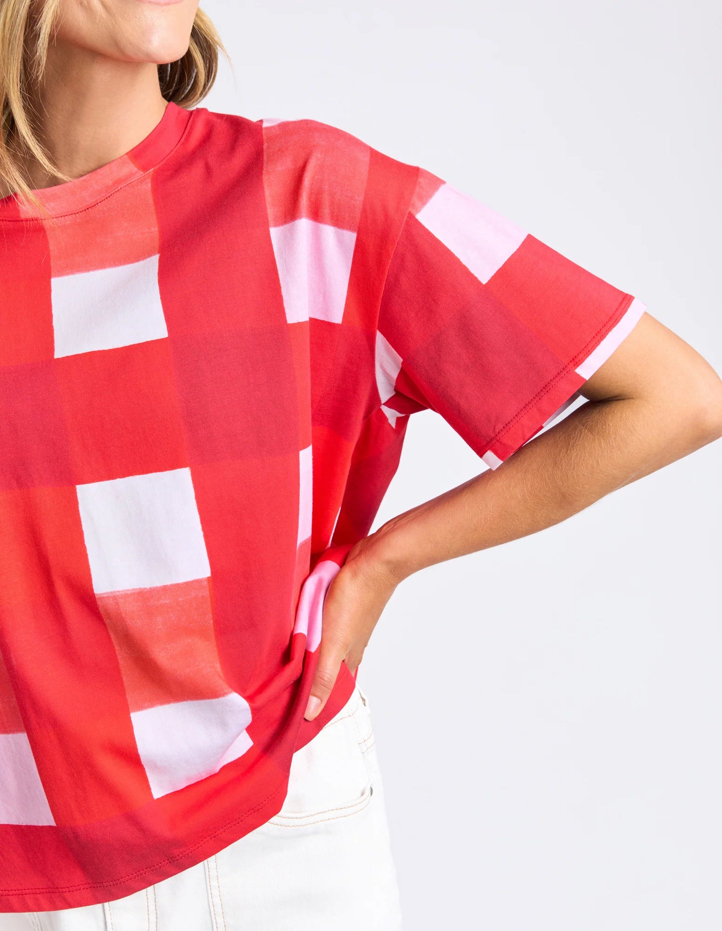 EDEN TEE - RED CHECK