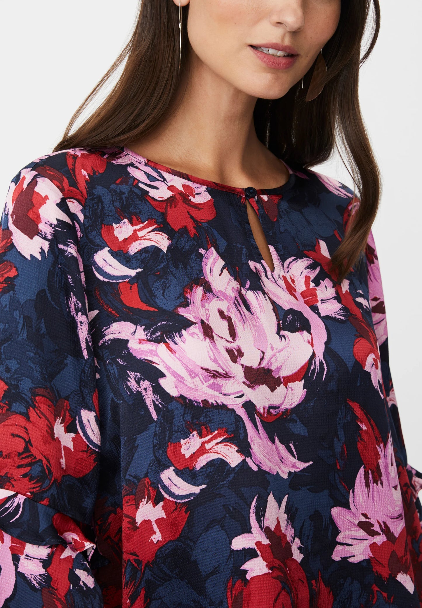BIMELDA BLOUSE- SCARLET SAGE