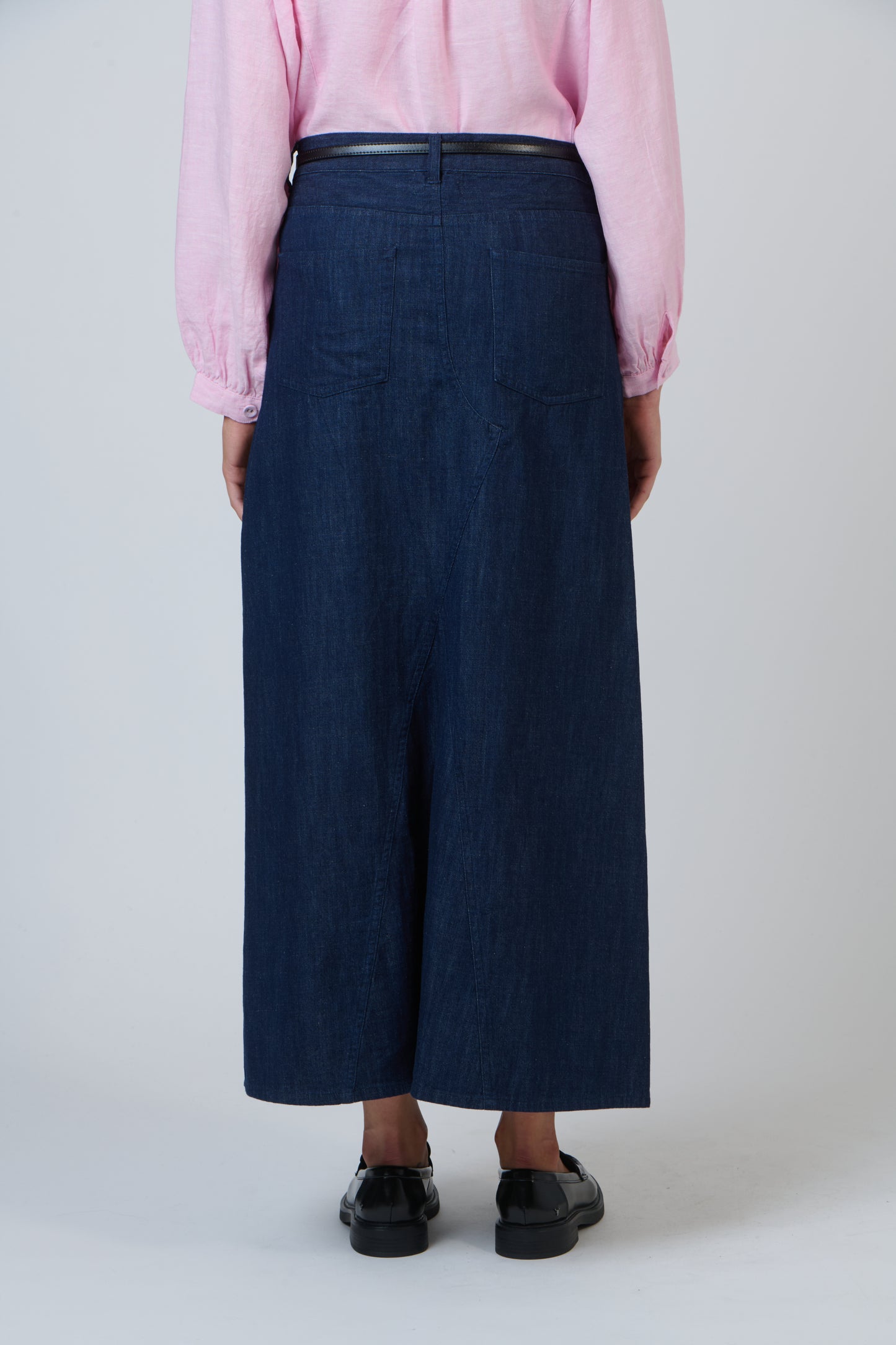 LINEN MAXI SKIRT - INKWELL