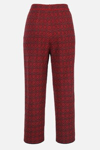 JACQUARD PANTS - DANDY CINNABAR