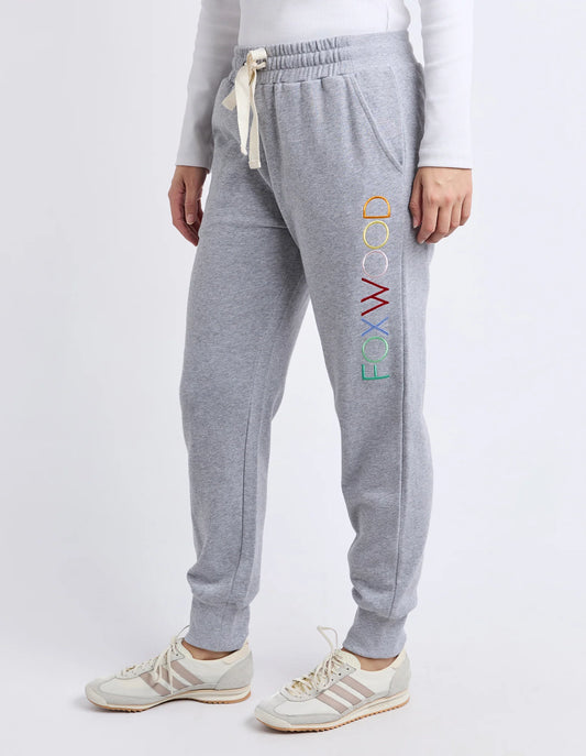 SIMPLIFIED CONFETTI TRACK PANT - GREY MARLE