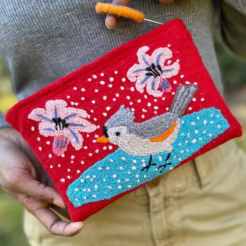 EMBROIDERED PURSE RED - SPARROW
