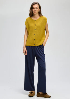 RIBBED VEST - OCHRE