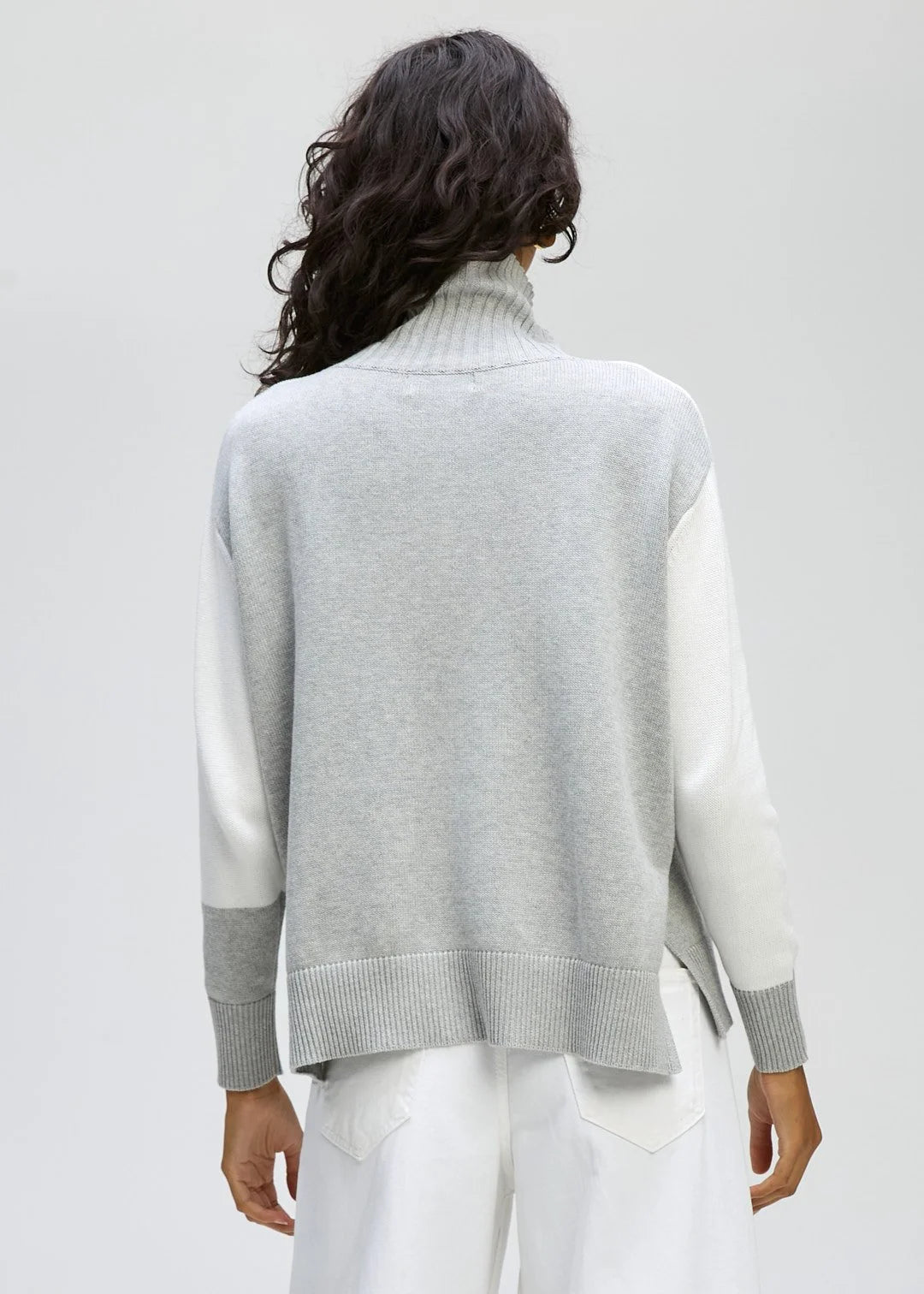 SPOT ON ROLL NECK - GREY MARLE