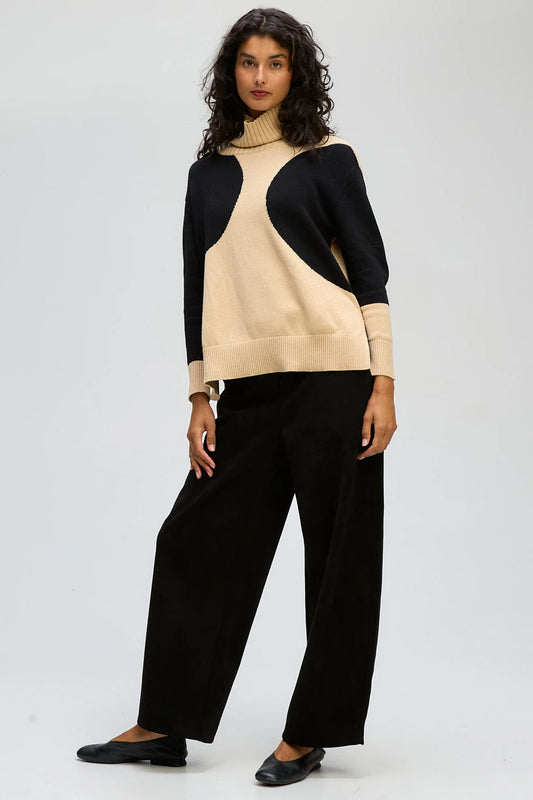SPOT ON ROLL NECK - TAUPE
