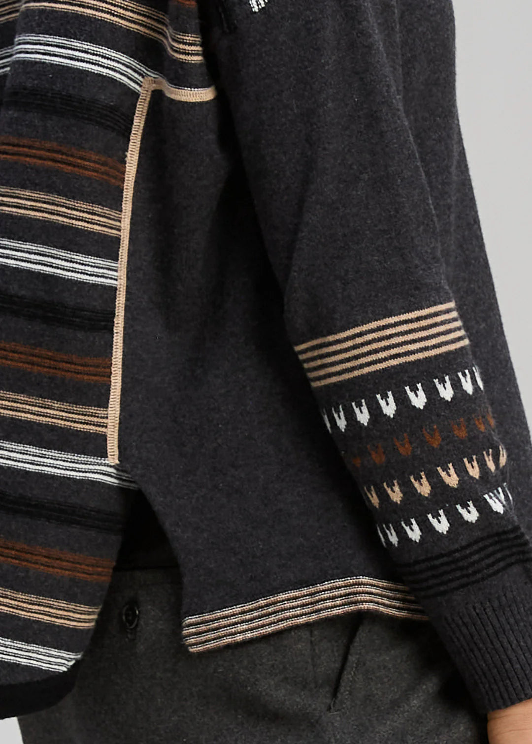 TEXTURED SWING JUMPER - CHARCOAL