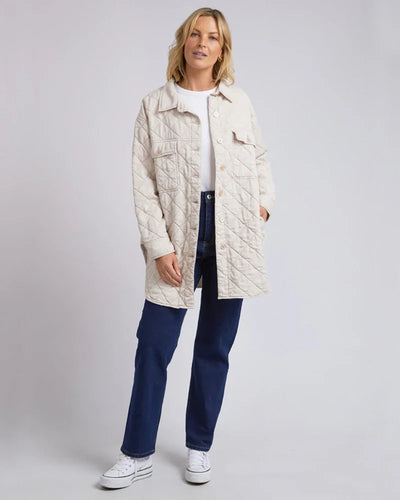 KATIE QUILTED SHACKET - OAT