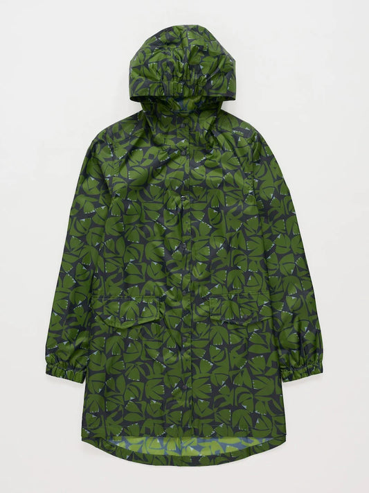 PACK IT JACKET - FLORAL CUTOUT FOREST GREEN