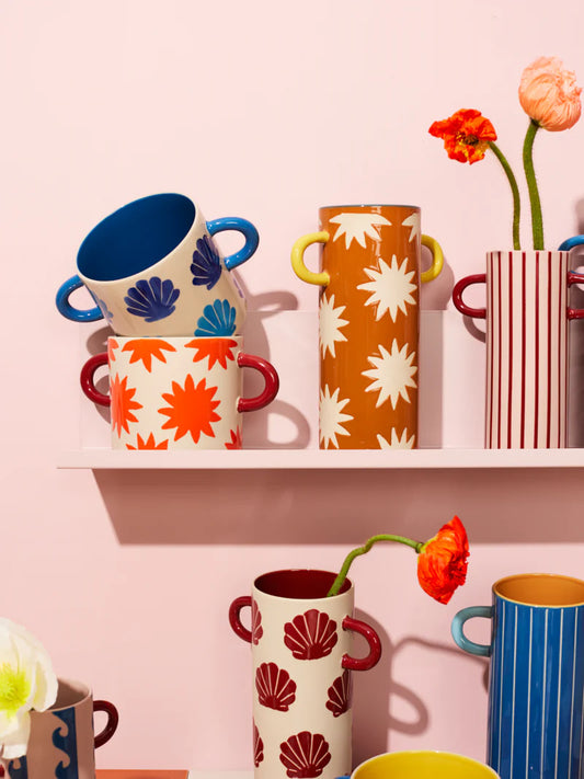 GRIFFE TALL VASE MUSTARD STAR