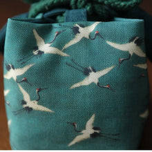 Load image into Gallery viewer, JAPANESE TEAWARE TRAVEL BAG - BIRDS