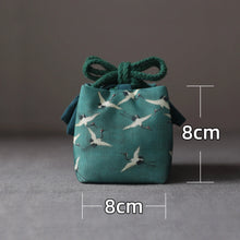 Load image into Gallery viewer, JAPANESE TEAWARE TRAVEL BAG - BIRDS