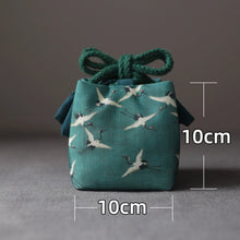 Load image into Gallery viewer, JAPANESE TEAWARE TRAVEL BAG - BIRDS