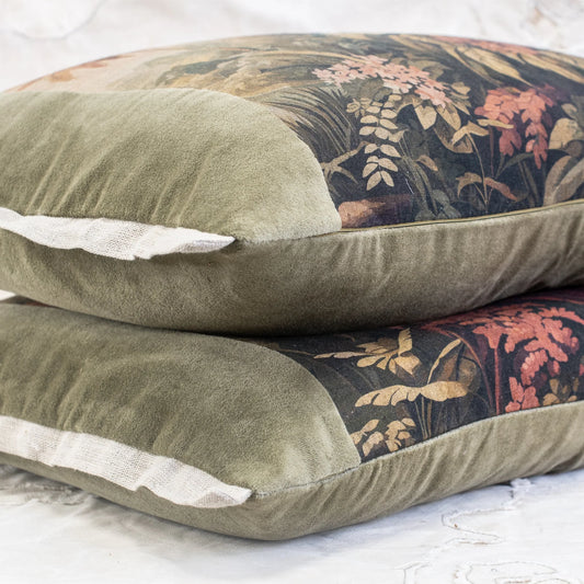 NAMRANA LINEN & VELVET CUSHION
