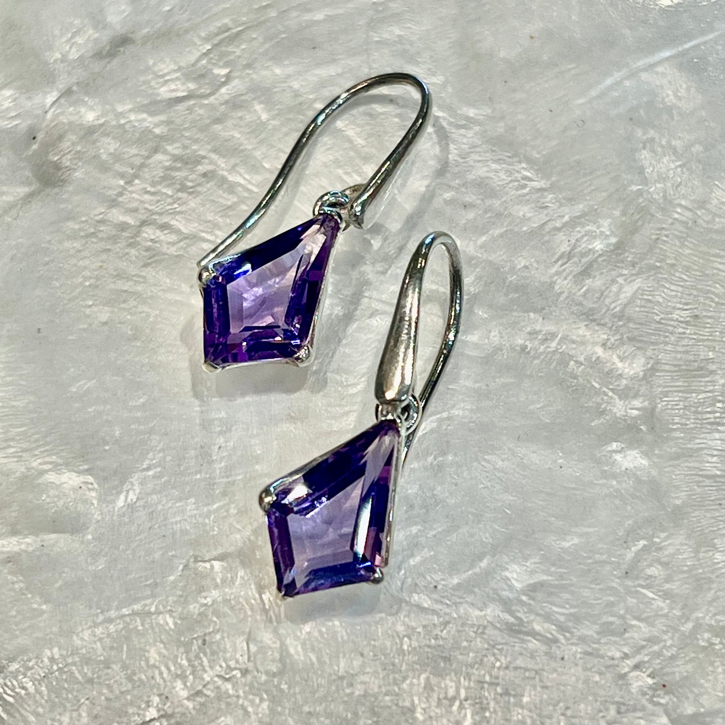 PIPER DROP AMETHYST EARRINGS SET IN SILVER