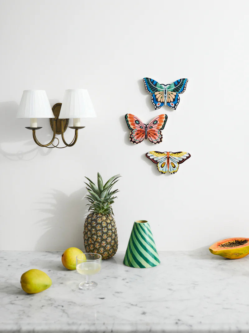 CANOPY BUTTERFLY BLUE YELLOW WALL ART