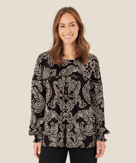 DODILIA BLOUSE - BLACK PRINT
