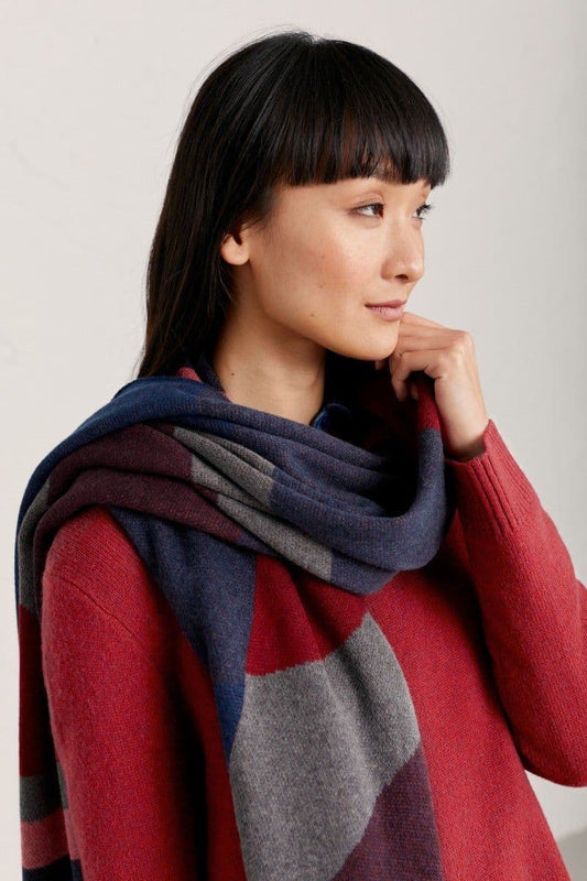 INKCAP BOARDER SHAWL - BOARDER SLATE