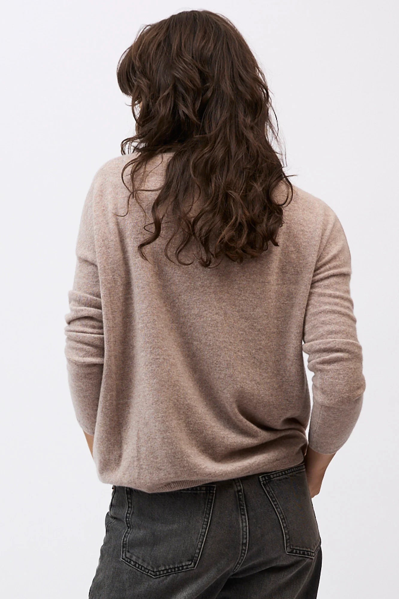 SLOAN MOCK NECK SWEATER - TOAST