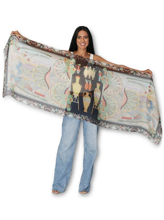 THE ARTIST’S LABEL SCARF - WOOL - FOLK STILL LIFE