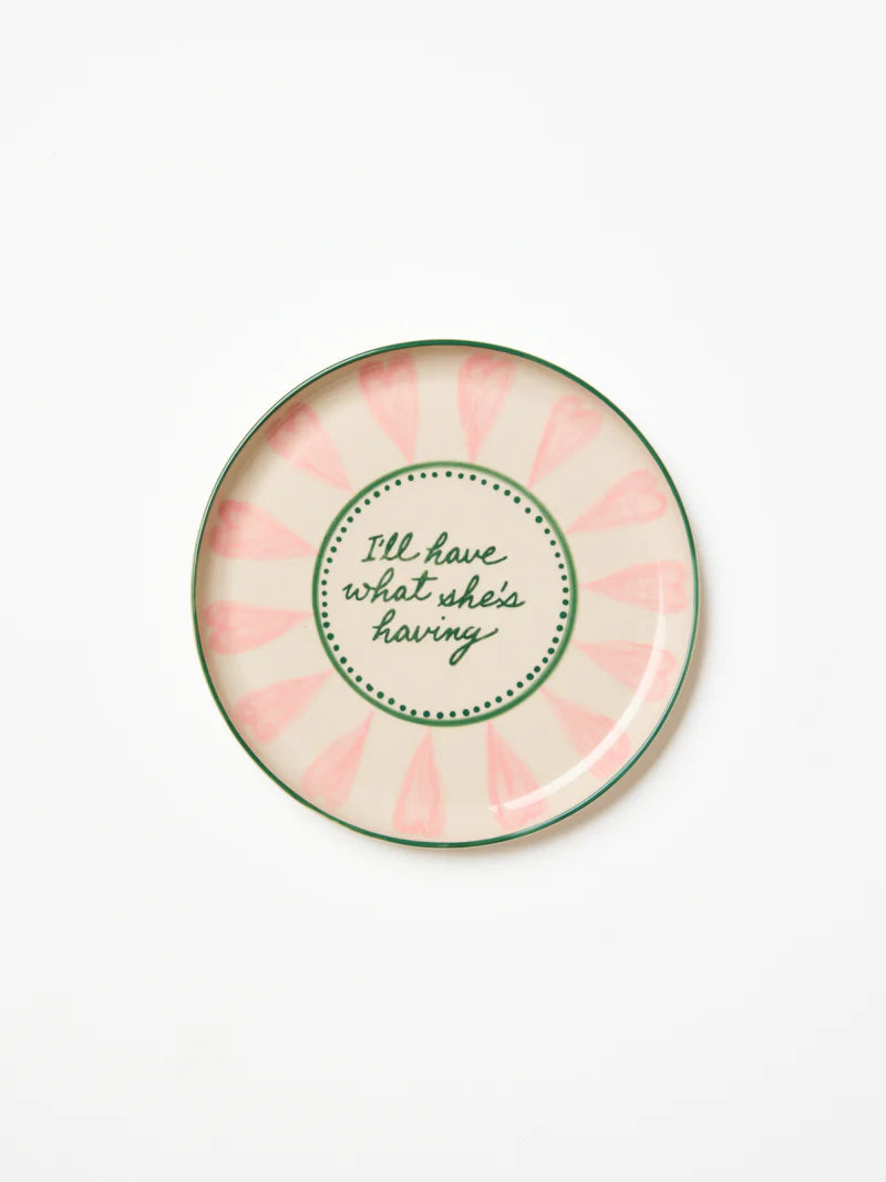 LOVE NOTES PLATE WHAT SHE’S HAVING