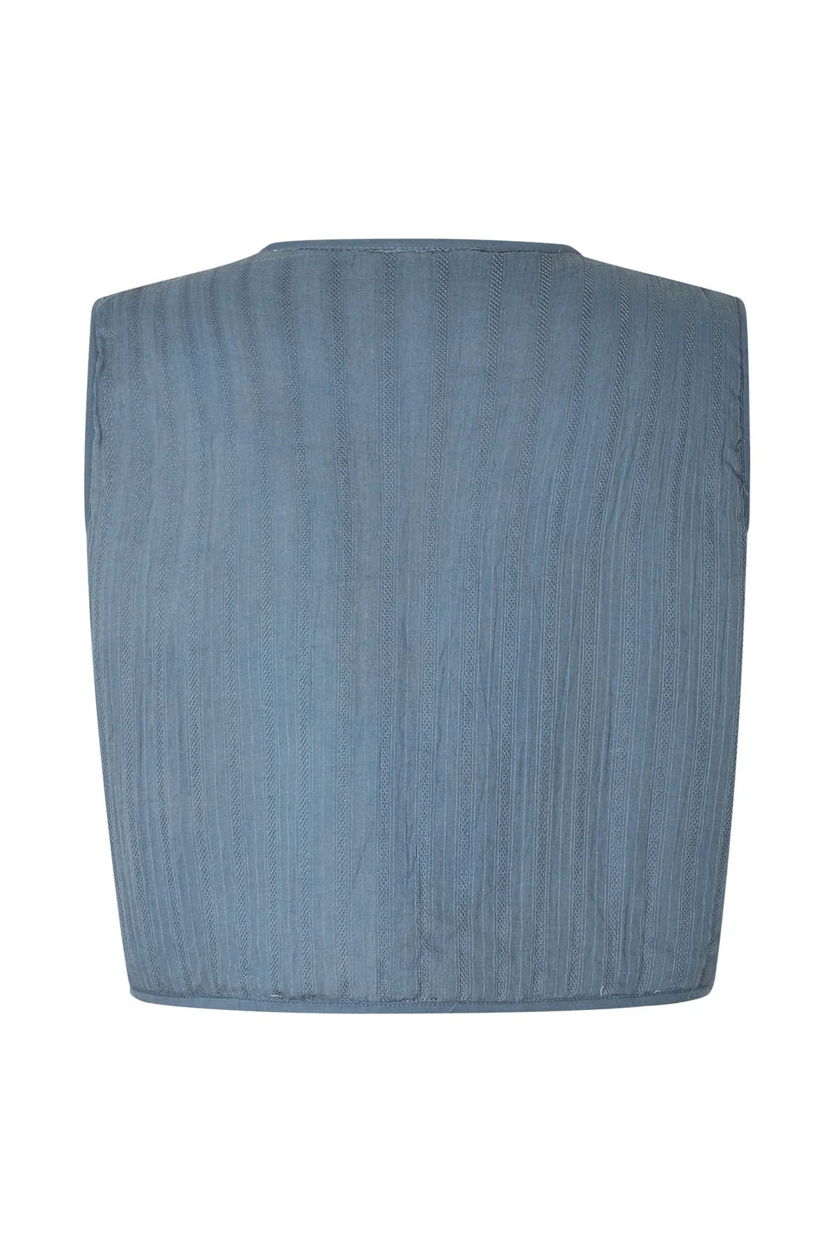 ILSA VEST - DUSTY BLUE