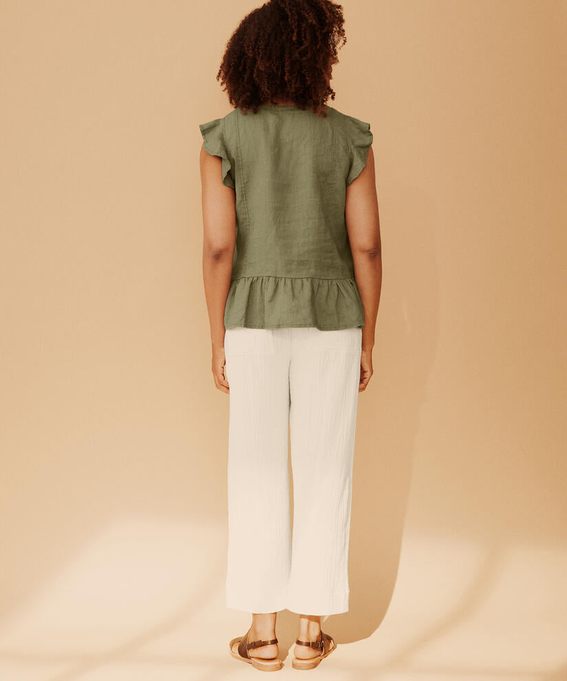 DUA TOP - DUSKY GREEN