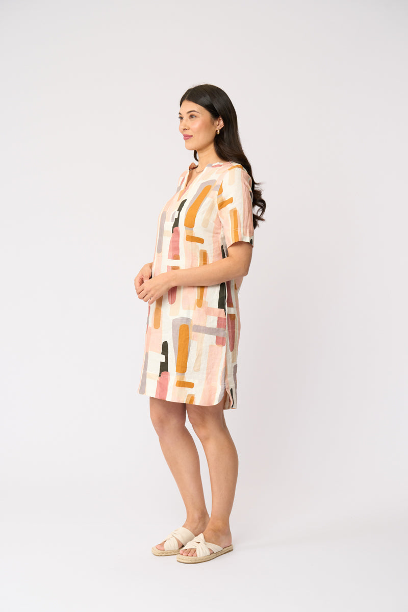 STITCH UP DRESS - BLOCK ART