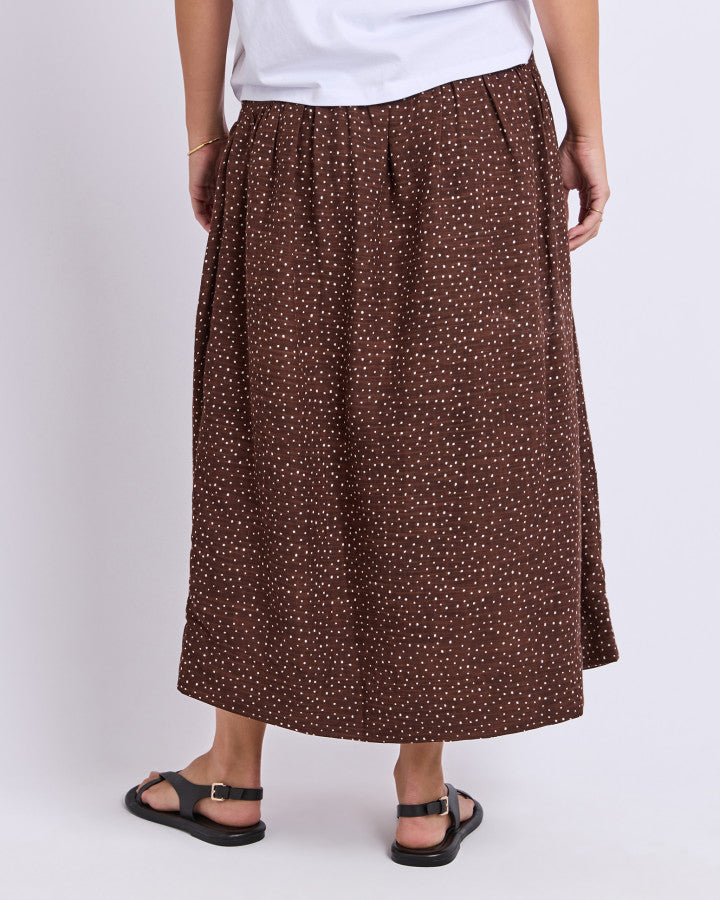 WREN SPOT SKIRT - CHOCOLOATE