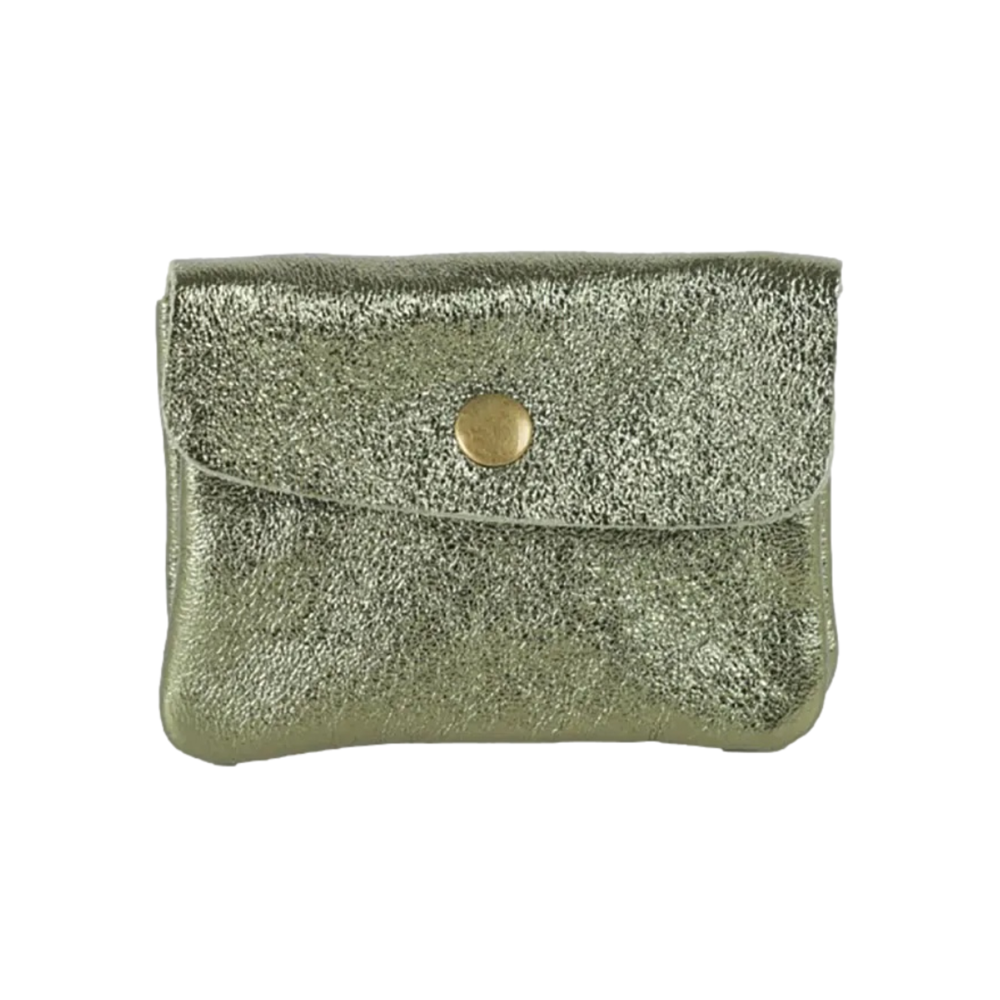 METALLIC COIN PURSE - KHAKI