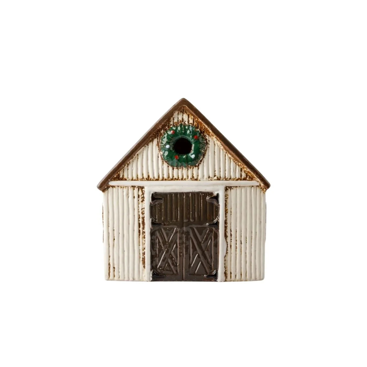NORGARD TORP STABLE WITH WREATH TEALIGHT