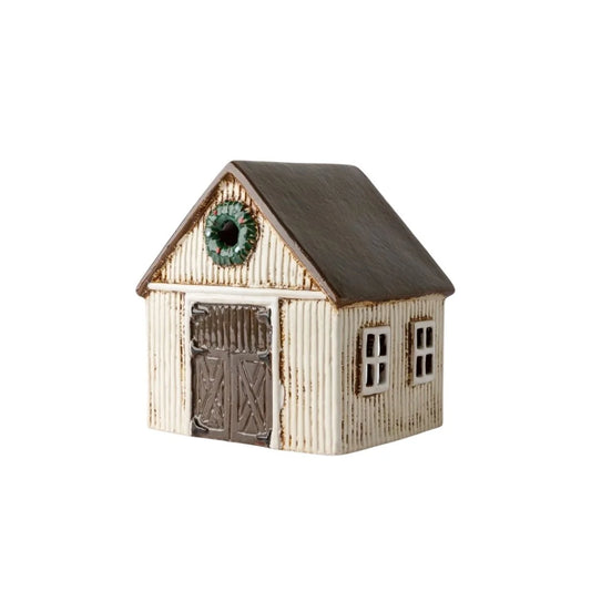 NORGARD TORP STABLE WITH WREATH TEALIGHT