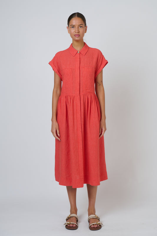 LINEN DRESS - SUNSET STRIP