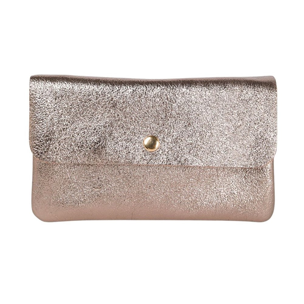 METALLIC CROSS BODY BAG - CHAMPAGNE
