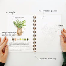 Load image into Gallery viewer, BOUQUETS WATERCOLOUR WORKBOOKj
