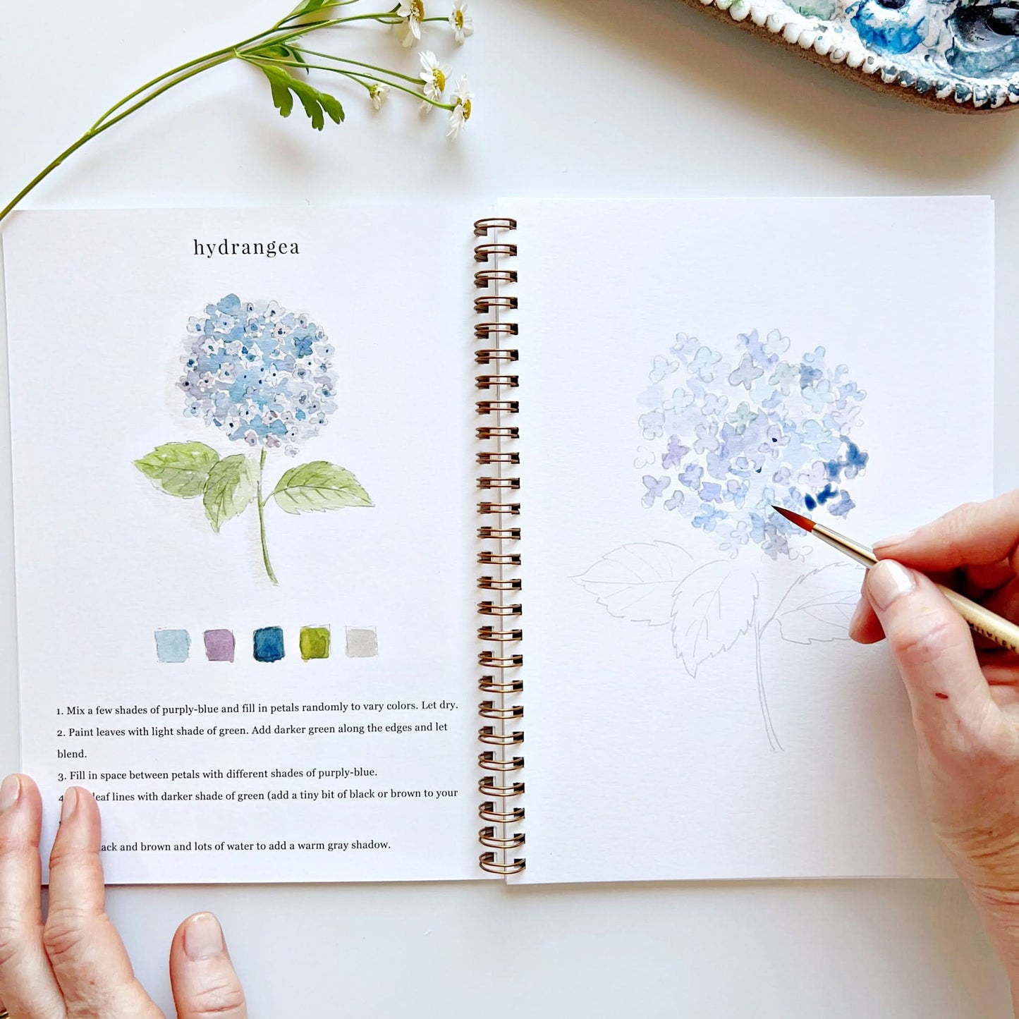 FLOWERS WATERCOLOUR WORKBOOK